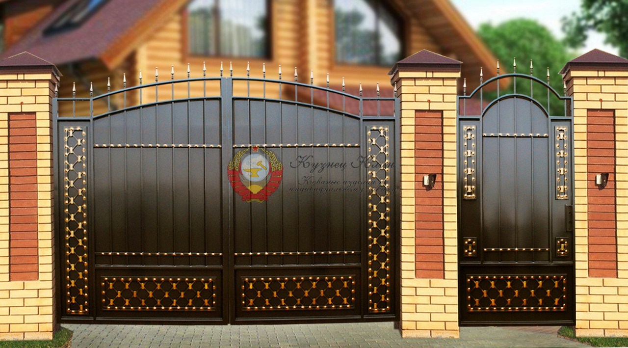 Ворота кованые восточный стиль