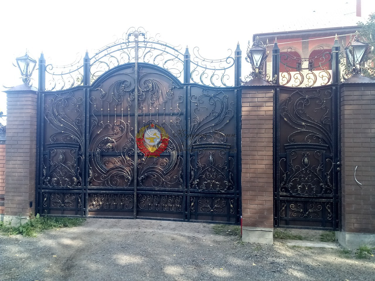 Кованые ворота и калитка распашные