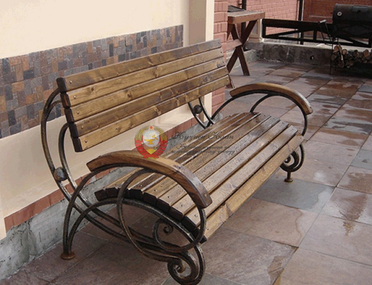 Лавочка кованая классическая