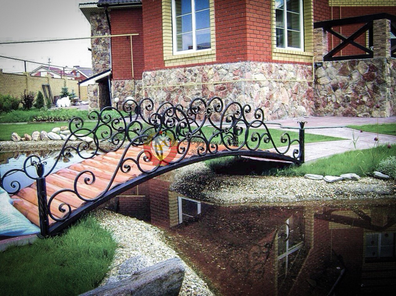 Кованый мостик без поручня