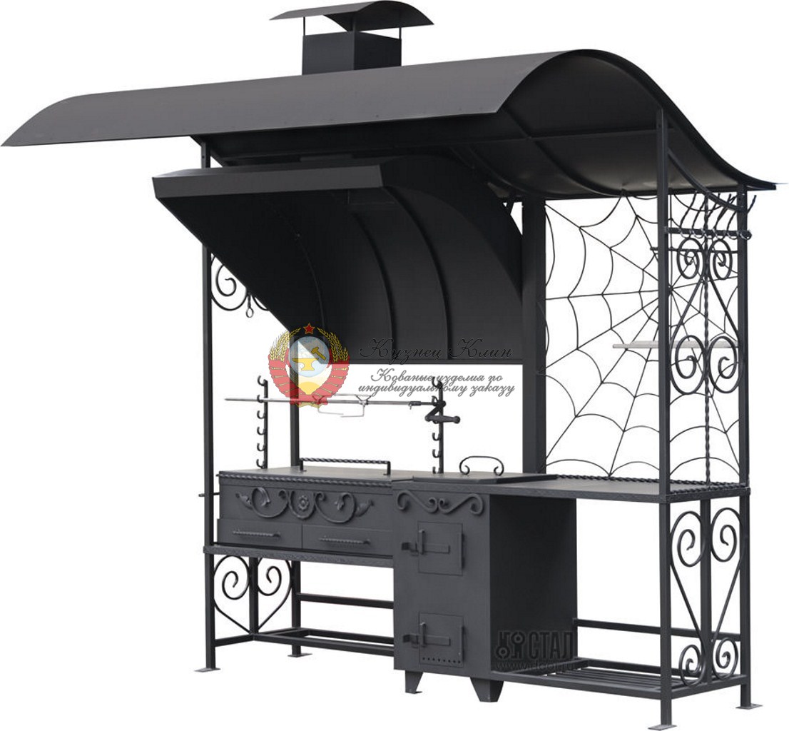 Кованый стационарный комплекс для гриля