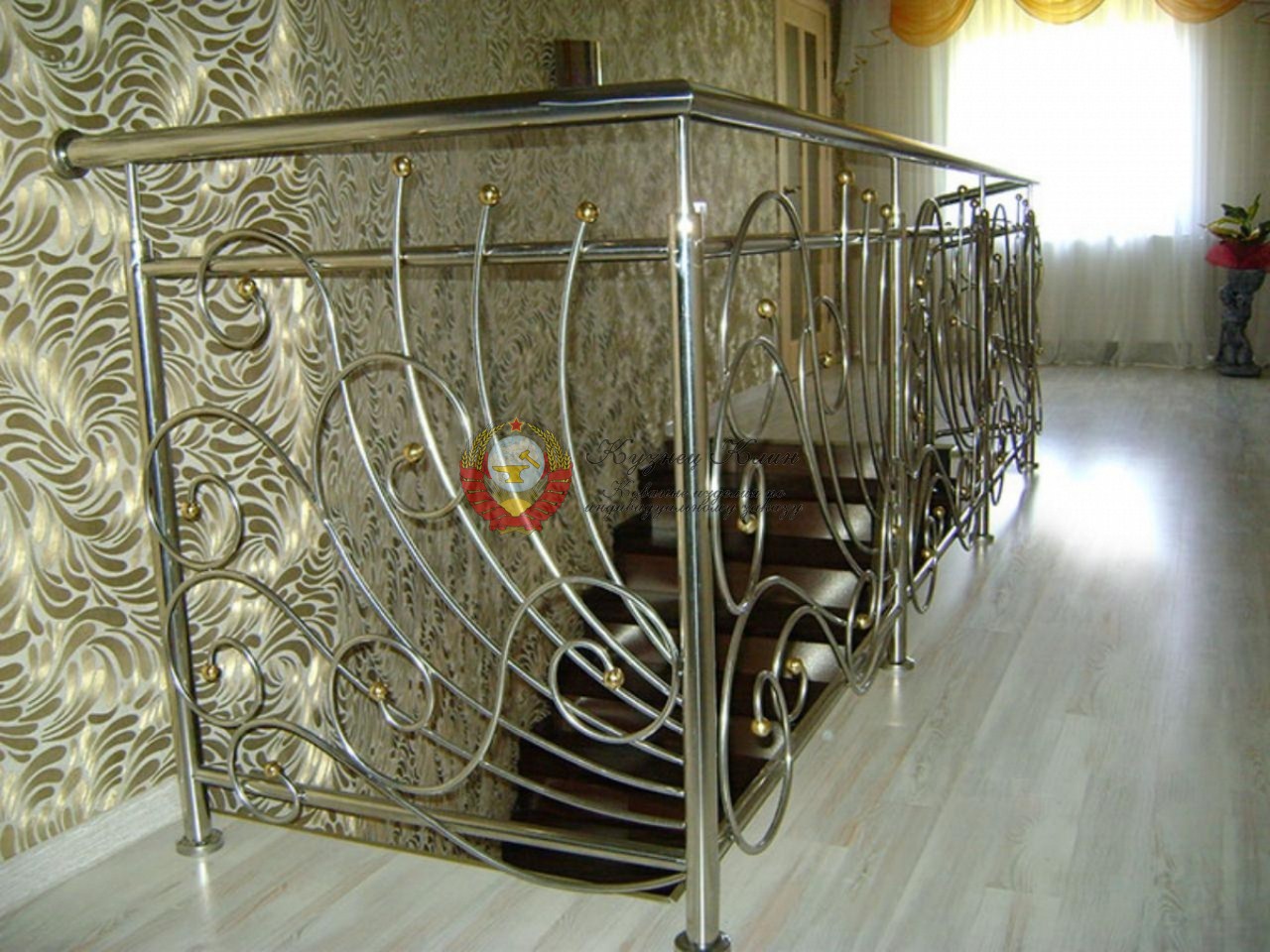 Перила из нержавейки сварные лучик