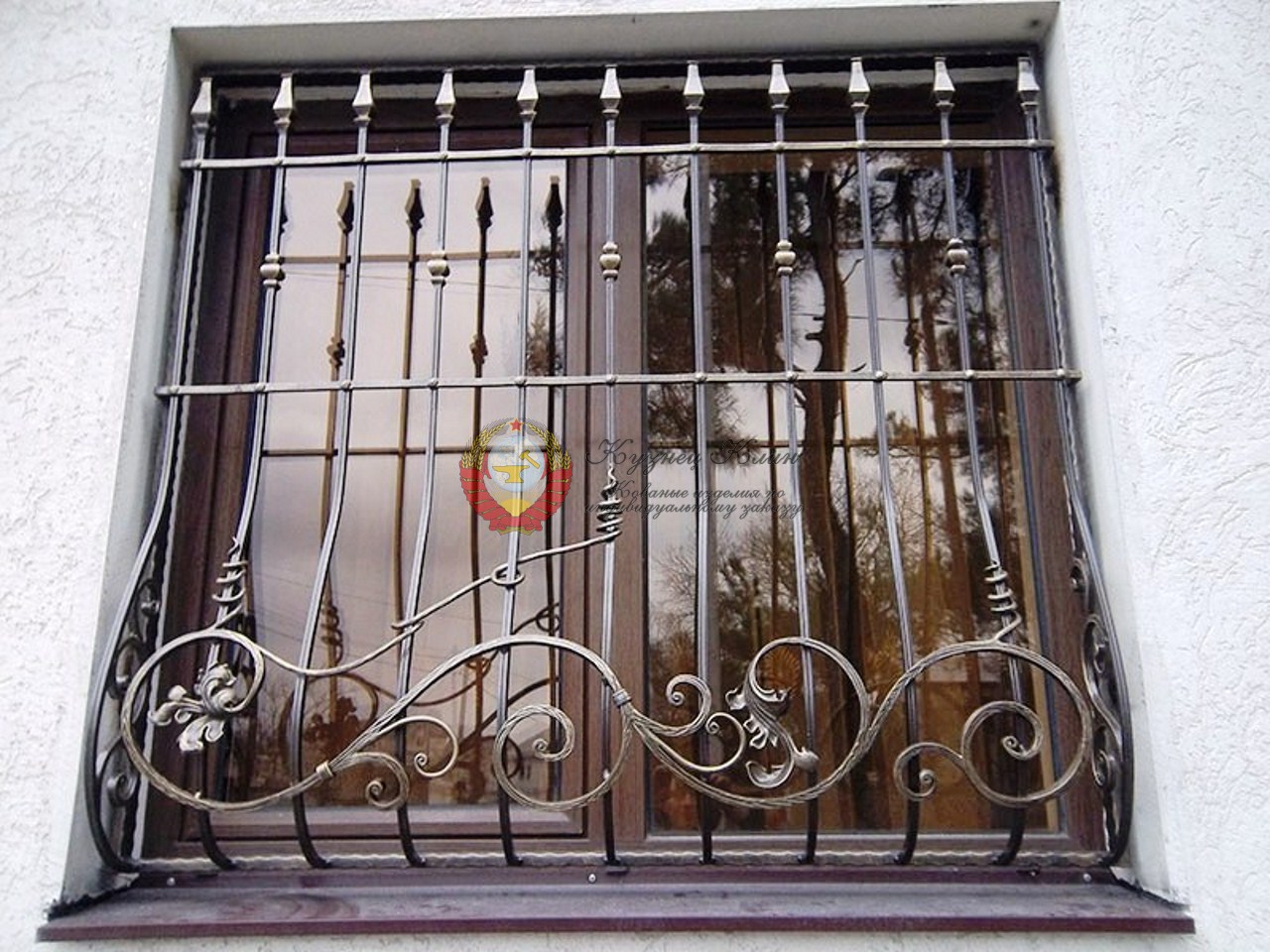 Решетка кованая дутая с рисунком