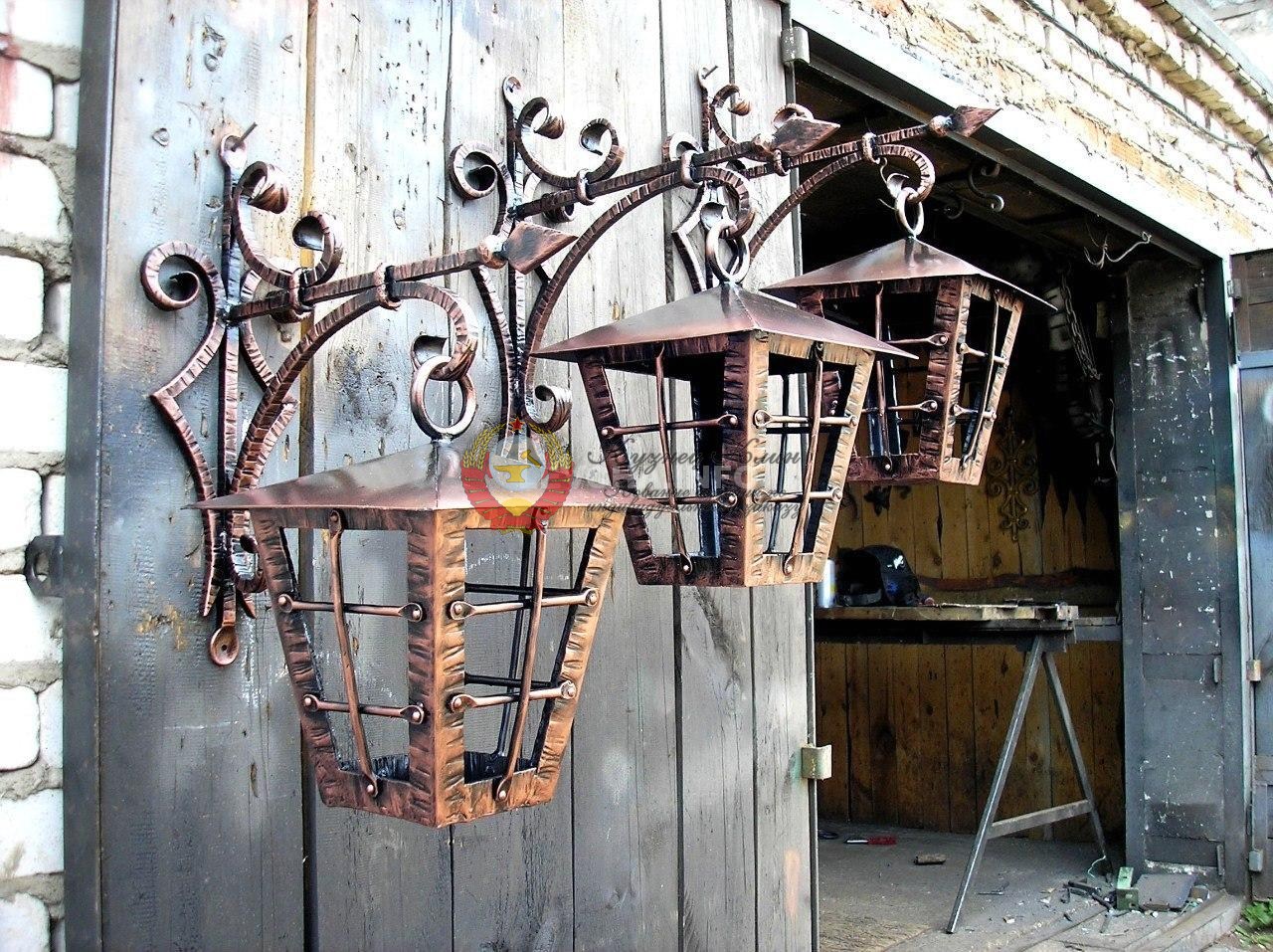 Кованые фонари без стекла