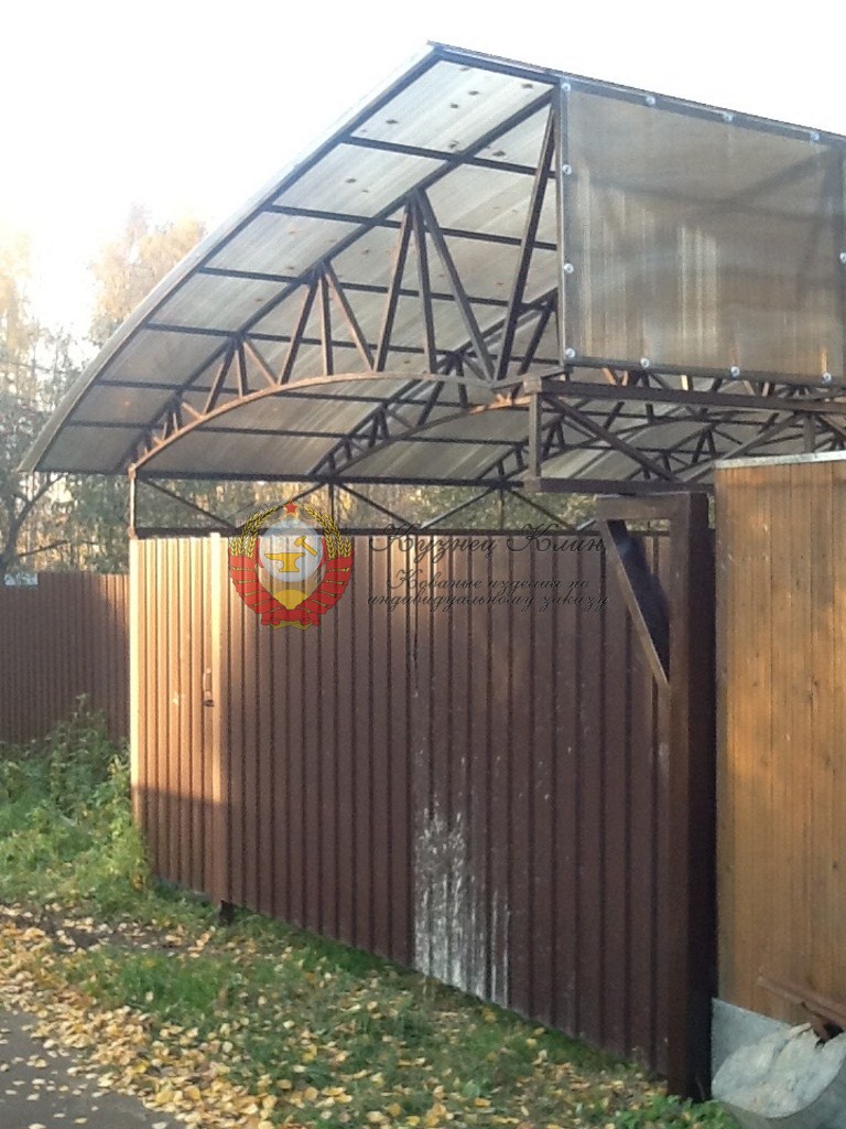 Навес простой с фермами