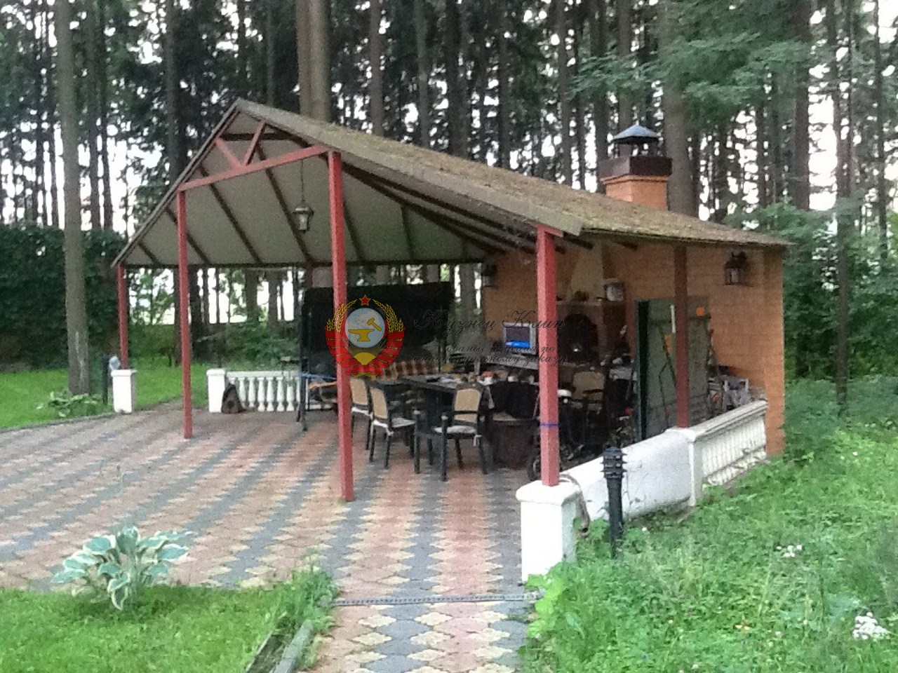 Беседка навес с барбекю