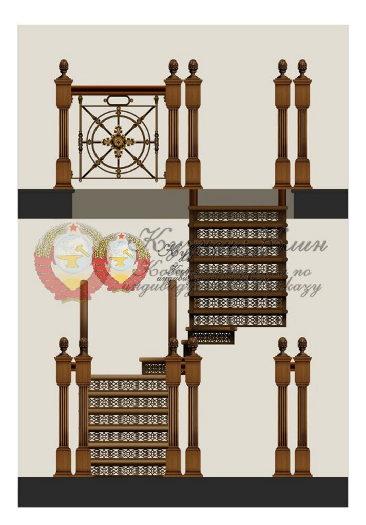 Схема лестницы на два этожа