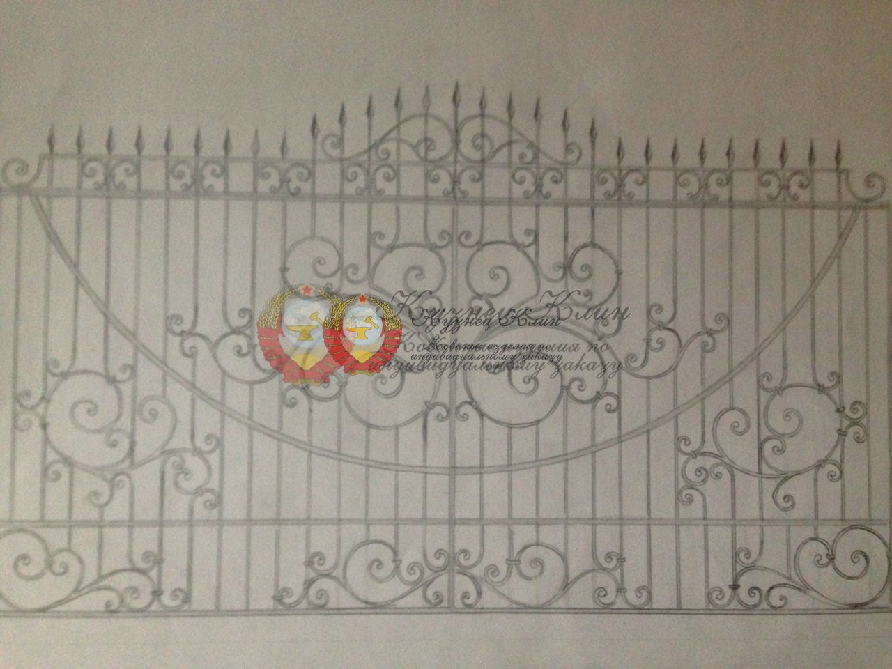Чертеж кованых ворот