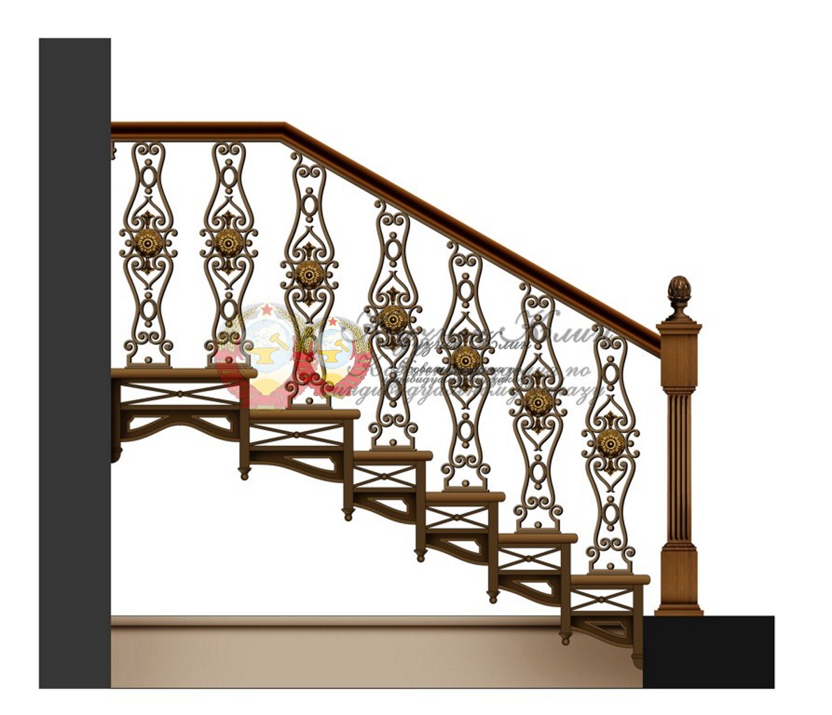 Перила и лестница в графике