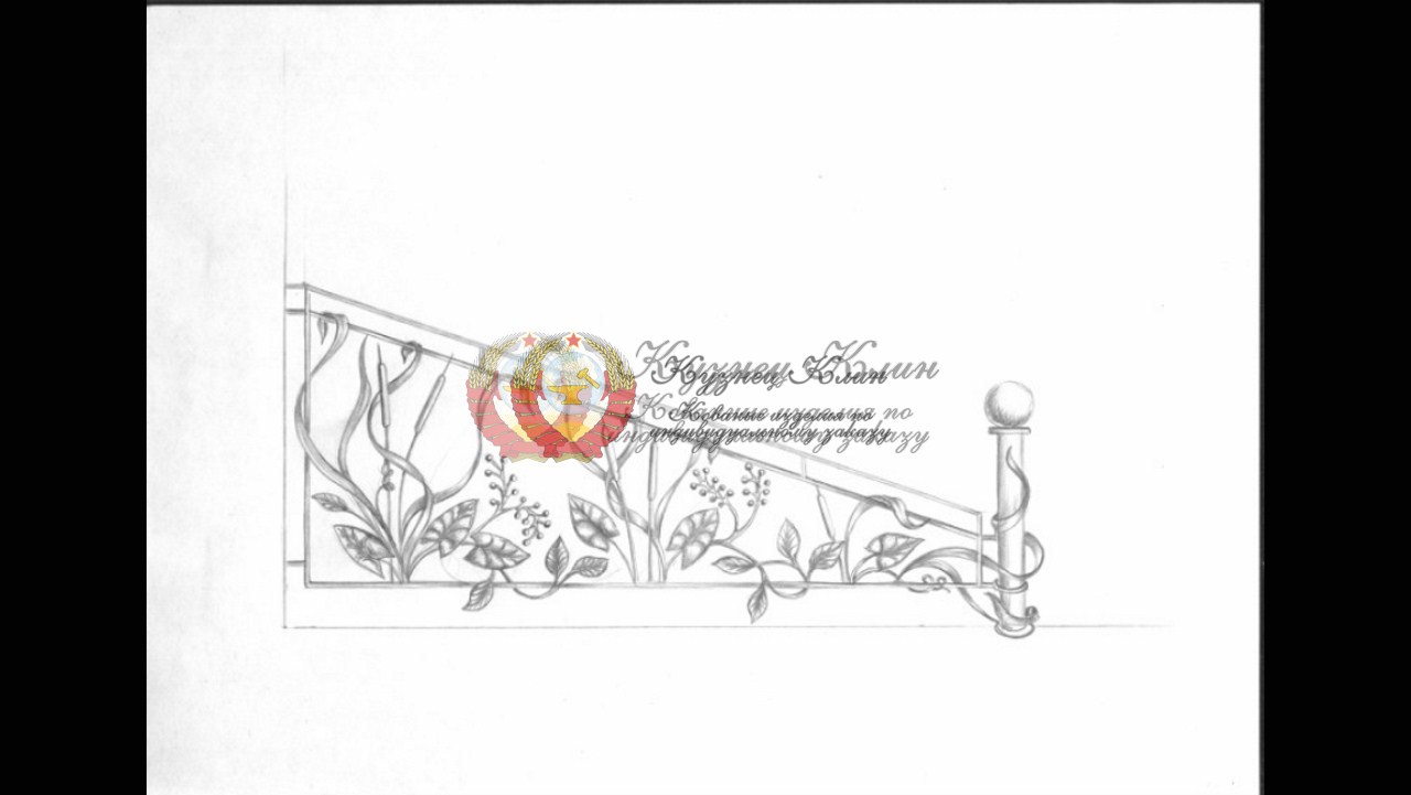 Перила на крыльцо чертеж