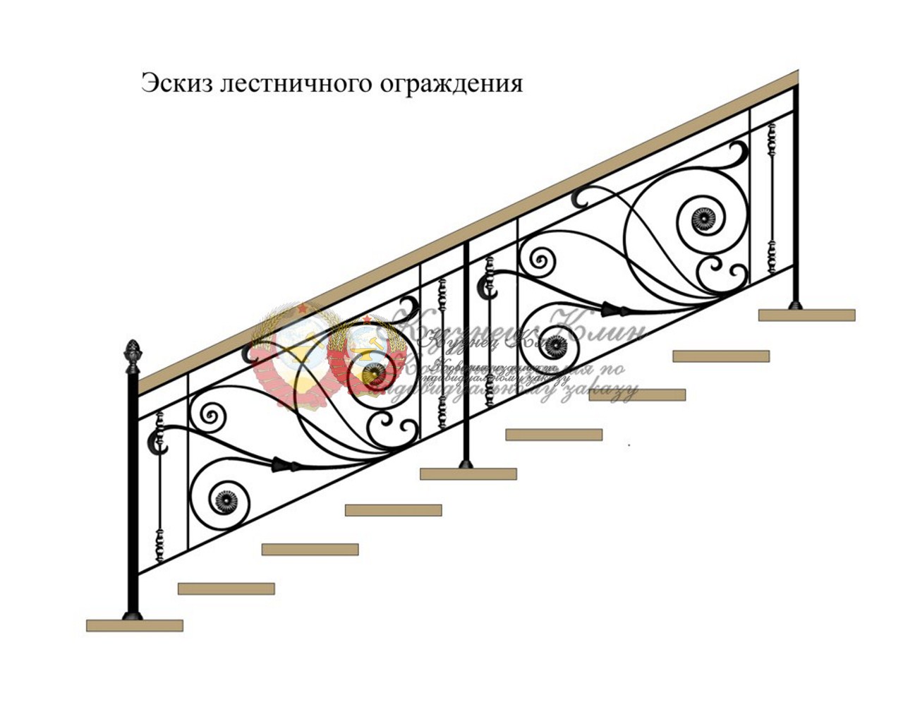 Чертеж перил