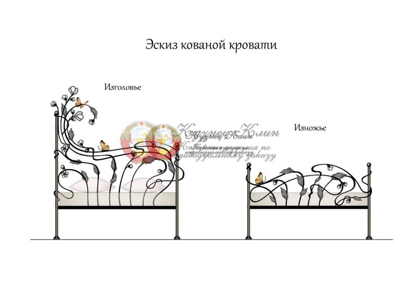 Эскиз кровати