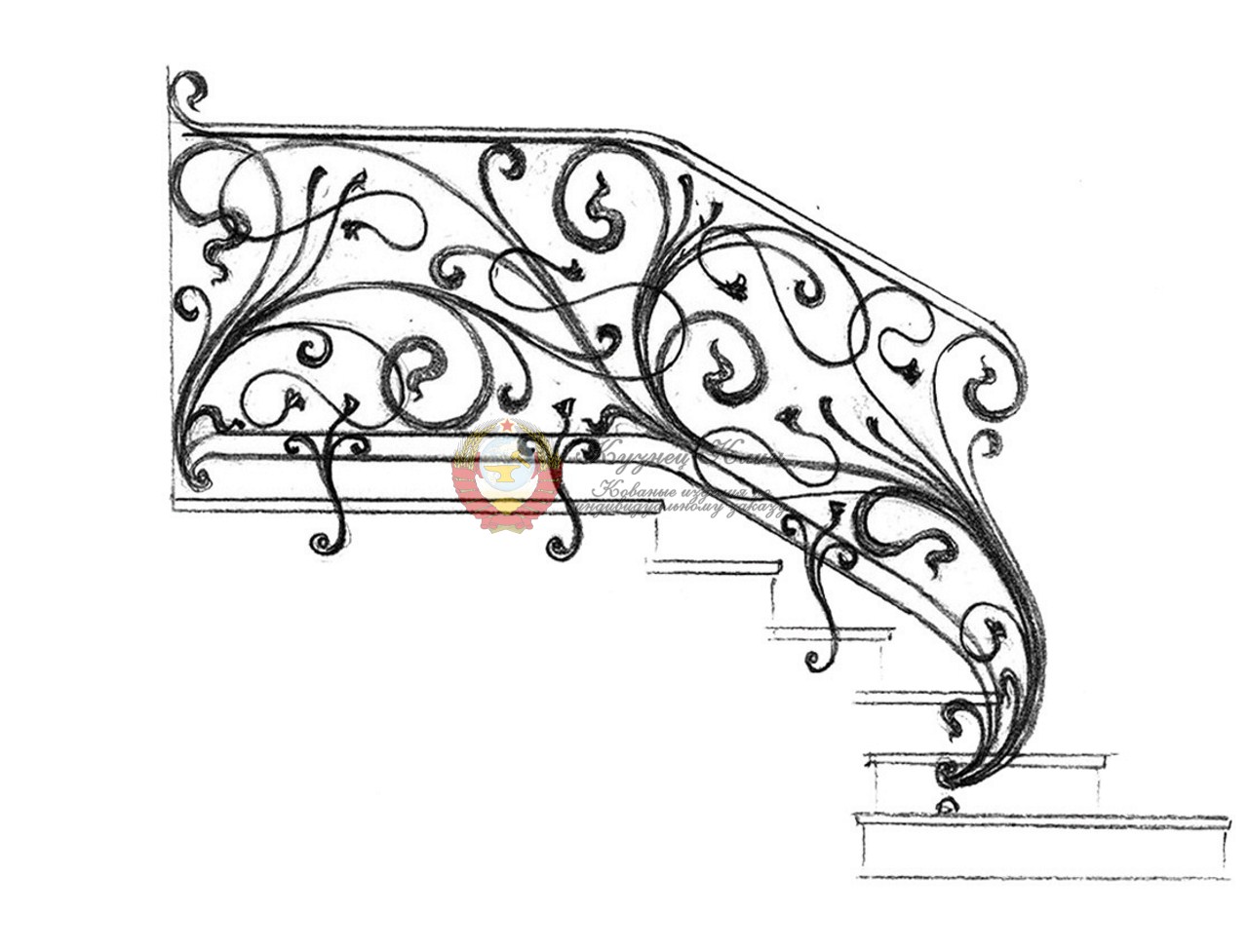 Эскиз кованого ограждения