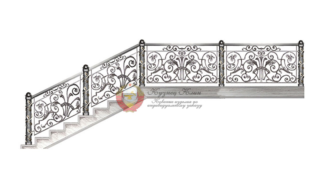 Эскиз перил работа со стилями