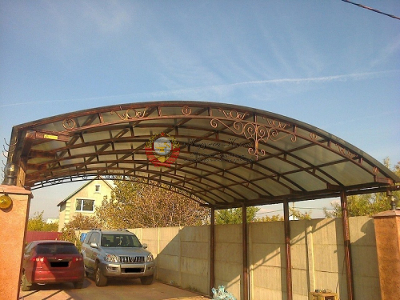 Автонавес сварной с поликарбонатом