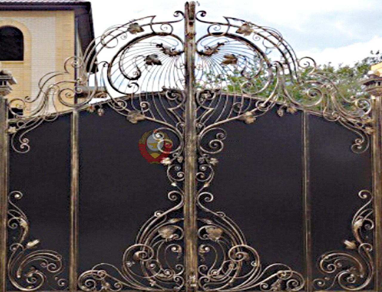 Кованые ворота монтаж 2009 года