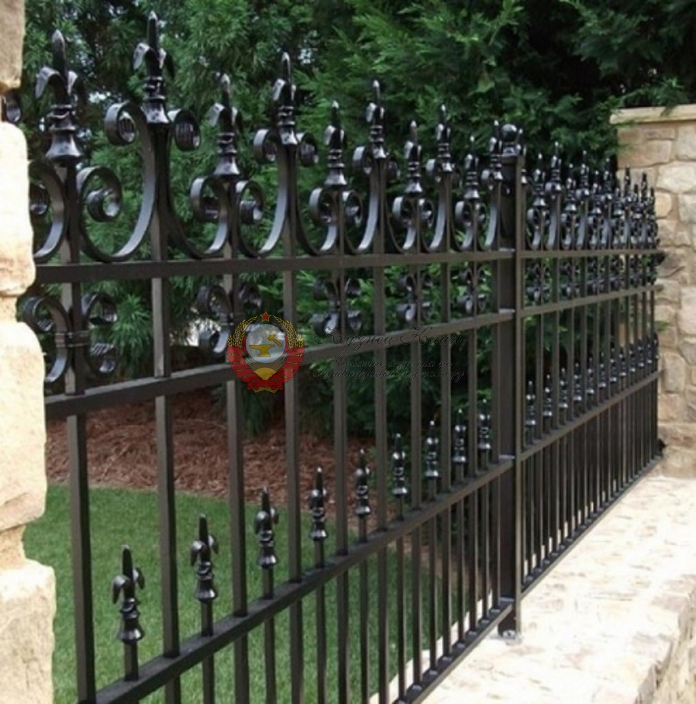 Забор кованый классика