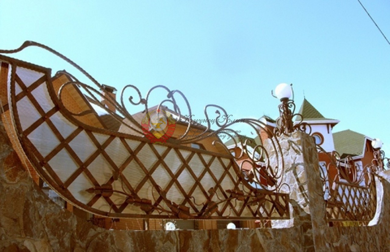 Кованые верши на забор вставки