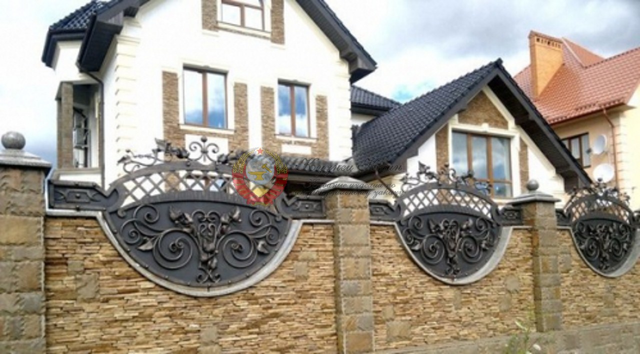 Кованые верши на забор