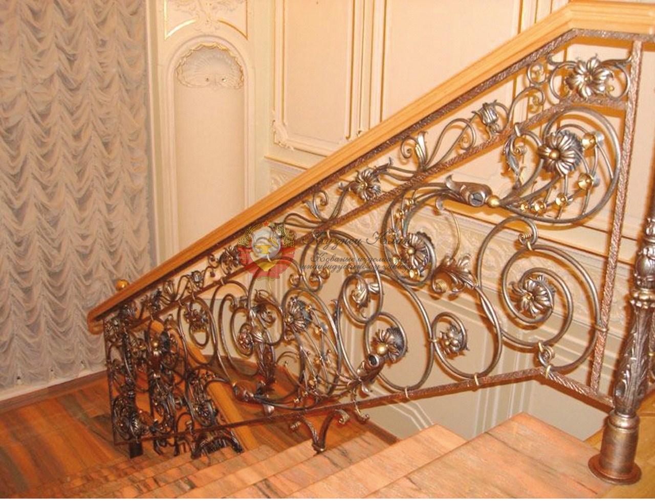 Кованое ограждение лестницы проект архитектора
