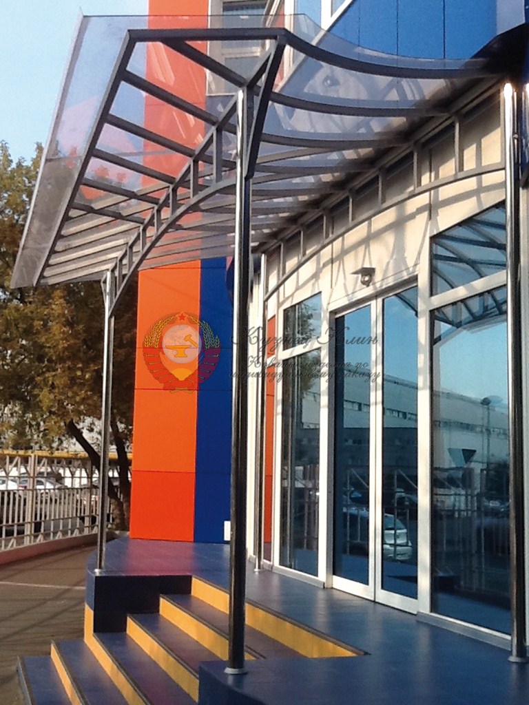 Сварной козырек стиль техно