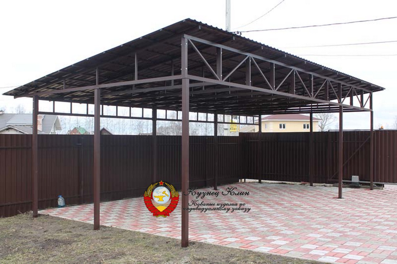 011 Автонавес прямой кровля металлочерепица