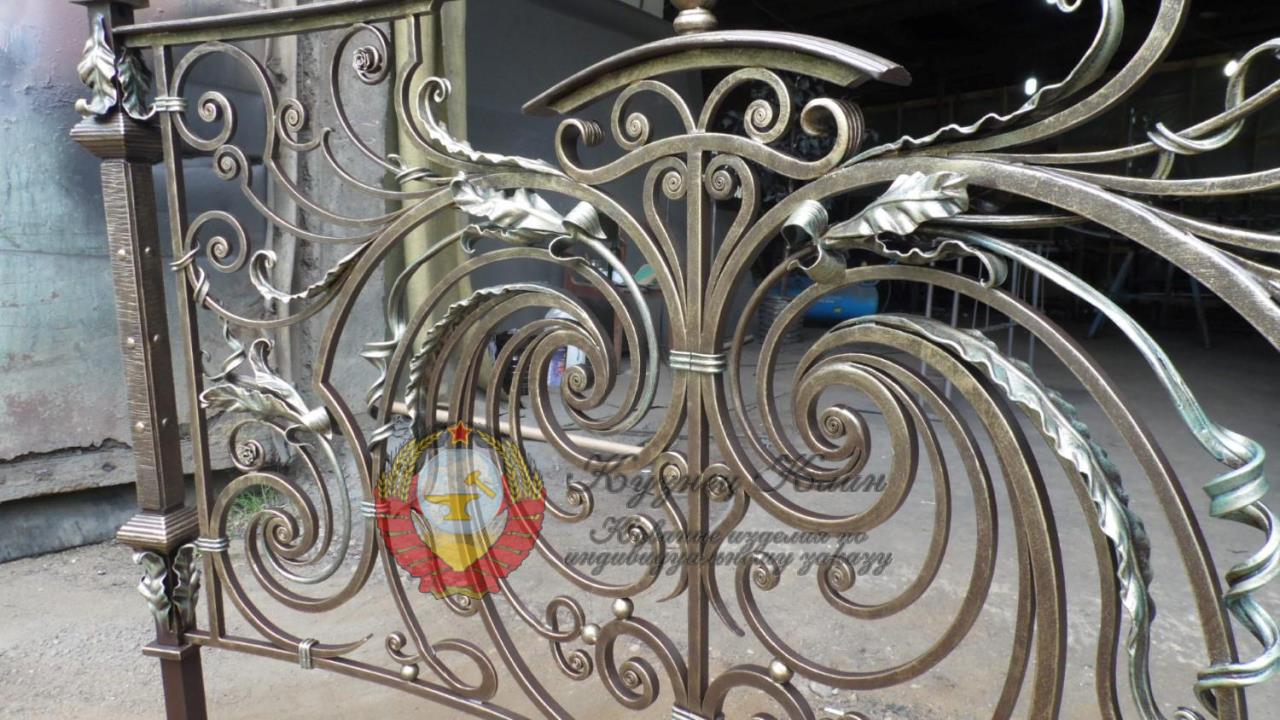 Кованое ограждение прямое