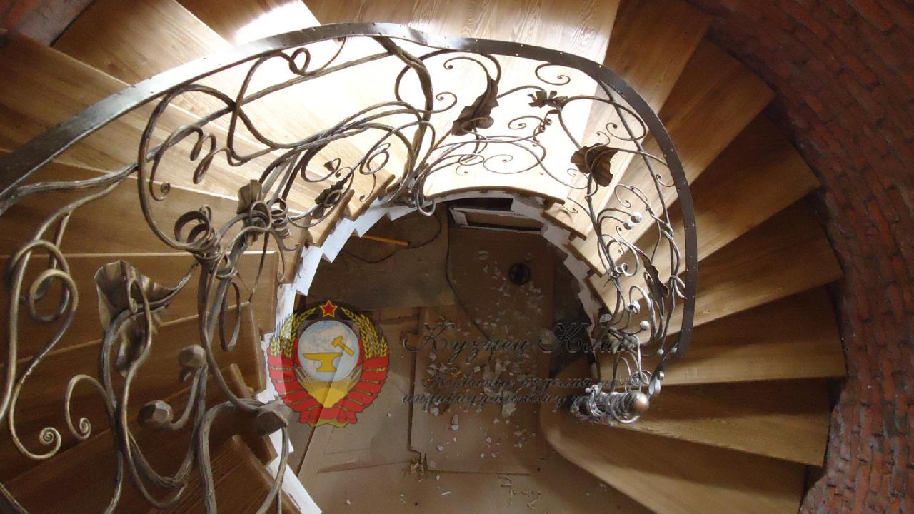 Кованое ограждение винтовое виноград