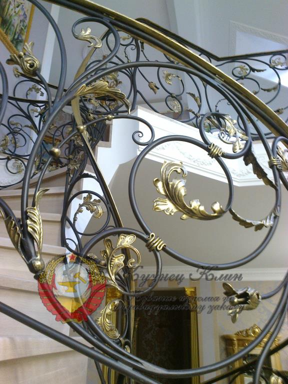 Кованое ограждение винтовое элемент