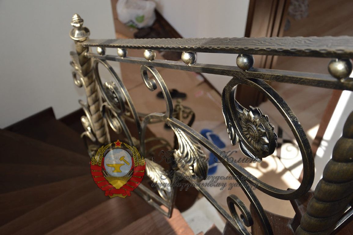 Кованое ограждение короткое