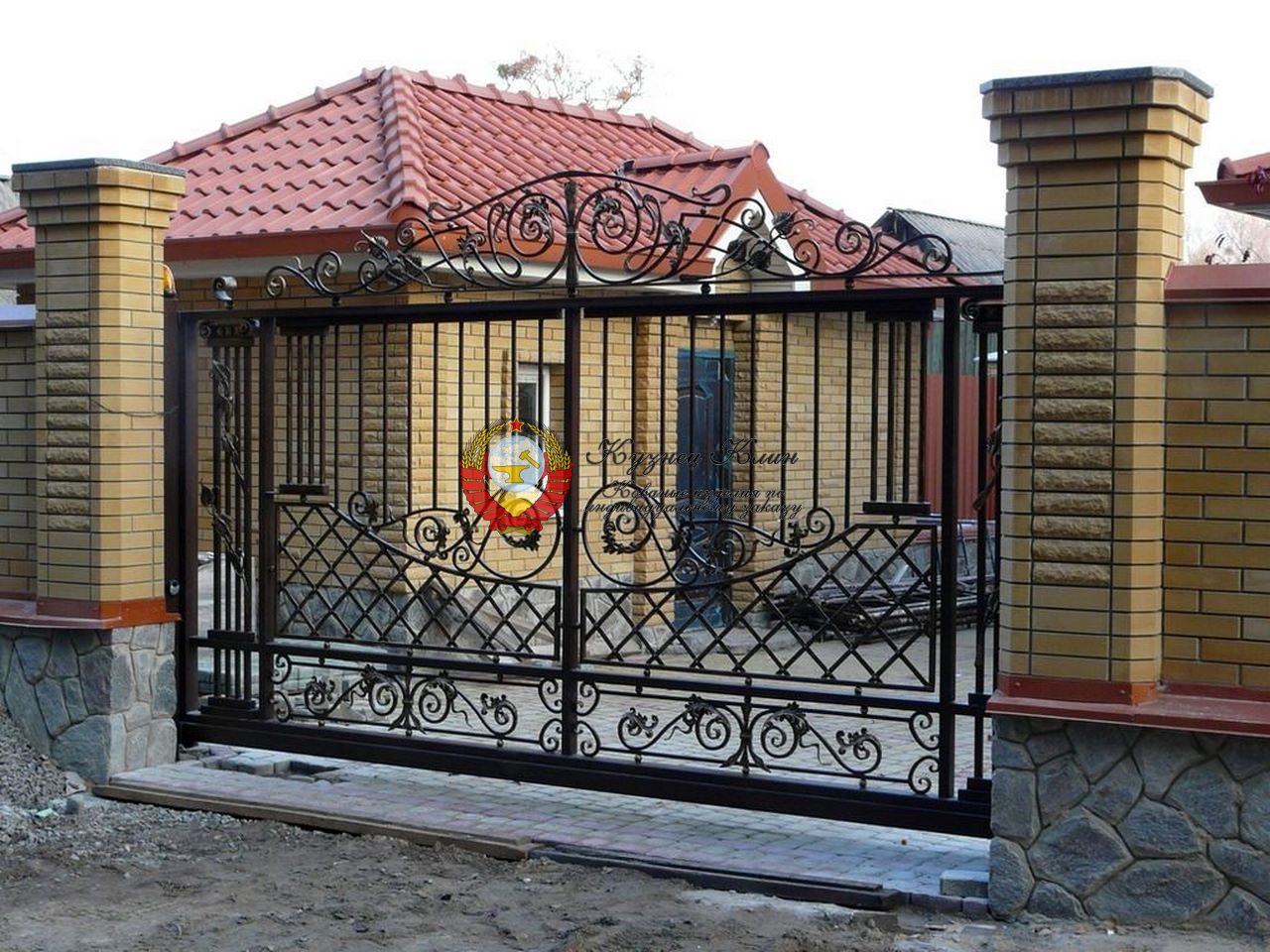 Кованые ворота откатные