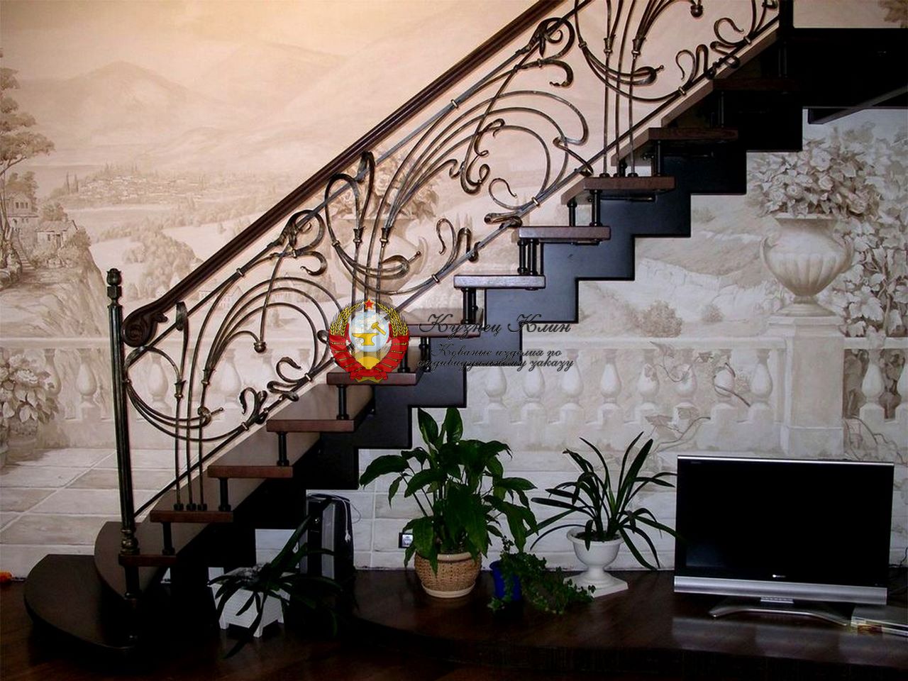 Лестница металл и ковка