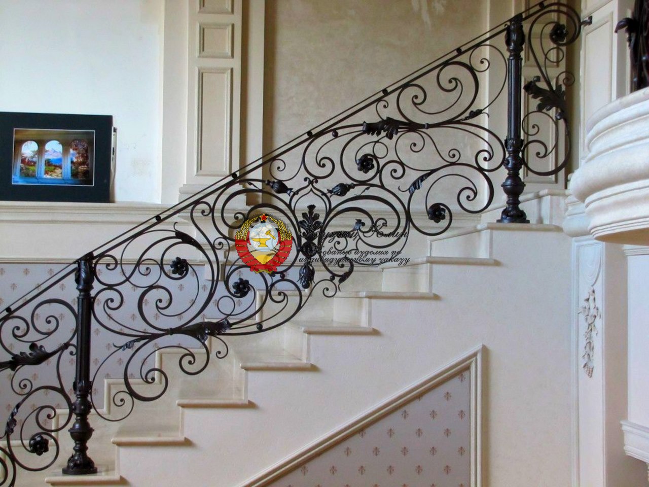 Перила на лестницу кованые