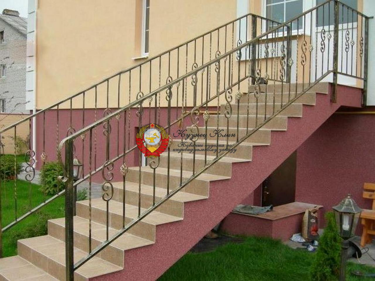 Кованое ограждение бронза