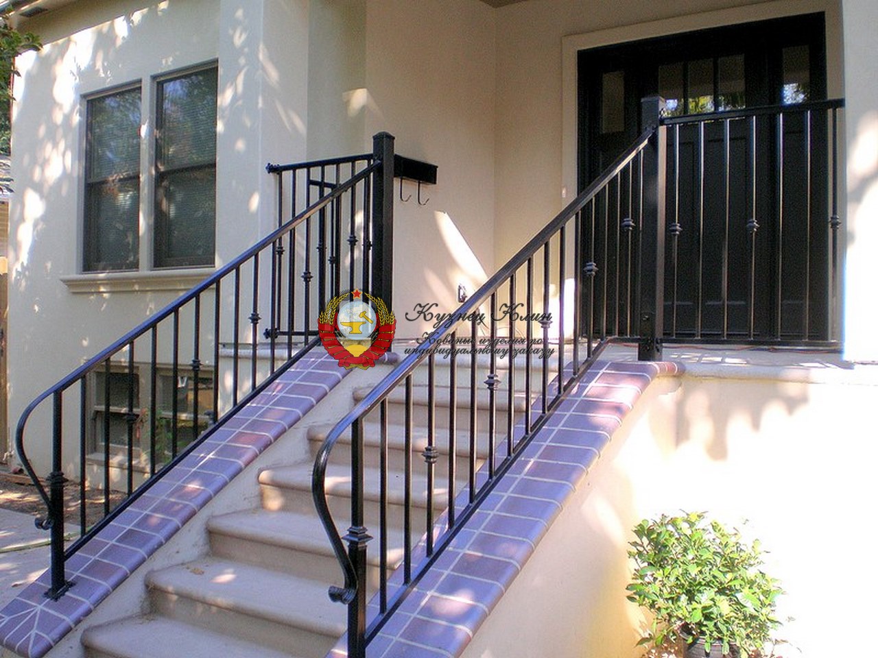 Уличные перила простые