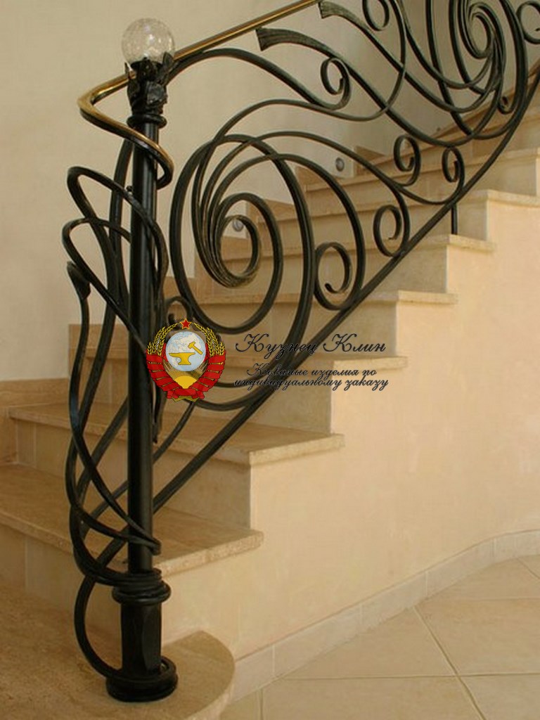 Кованый столб с шаром