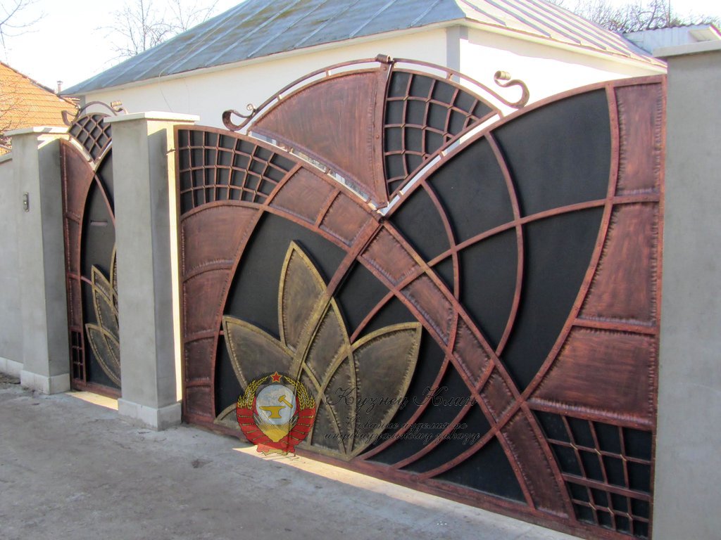 Кованые ворота Лофт