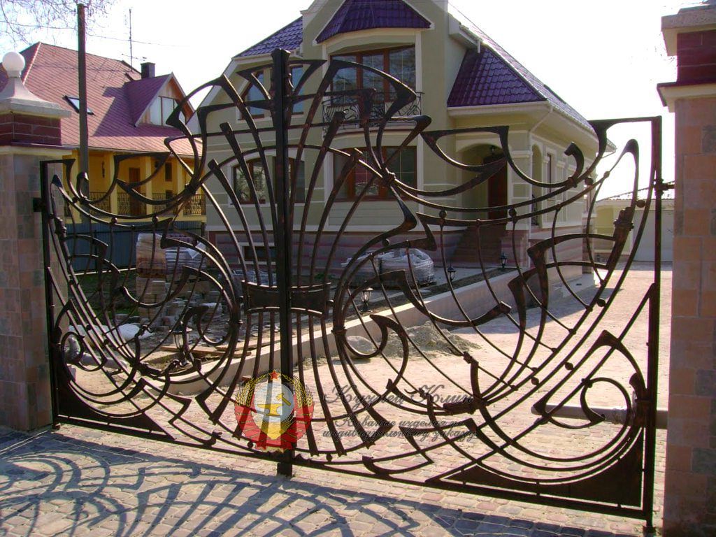 Кованые ворота модерн