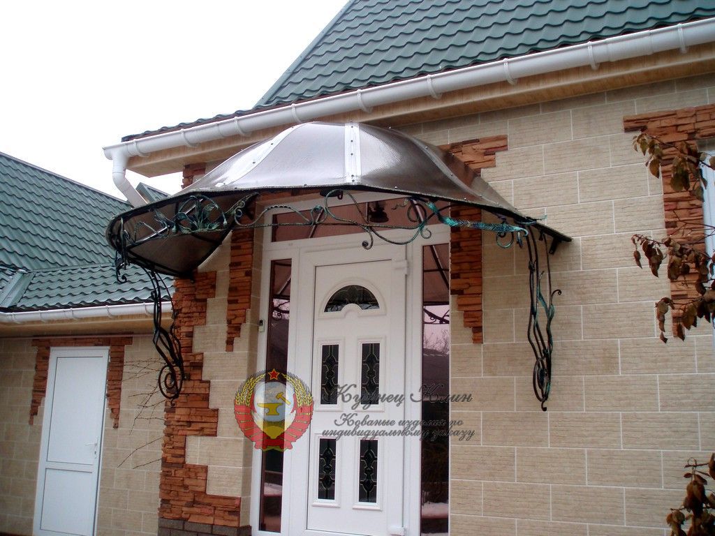 Кованый навес грибок