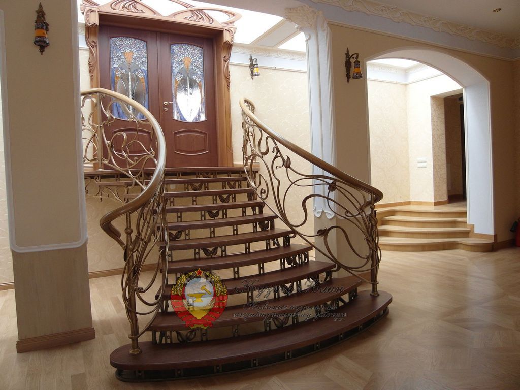 Кованая перила модерн входной группы