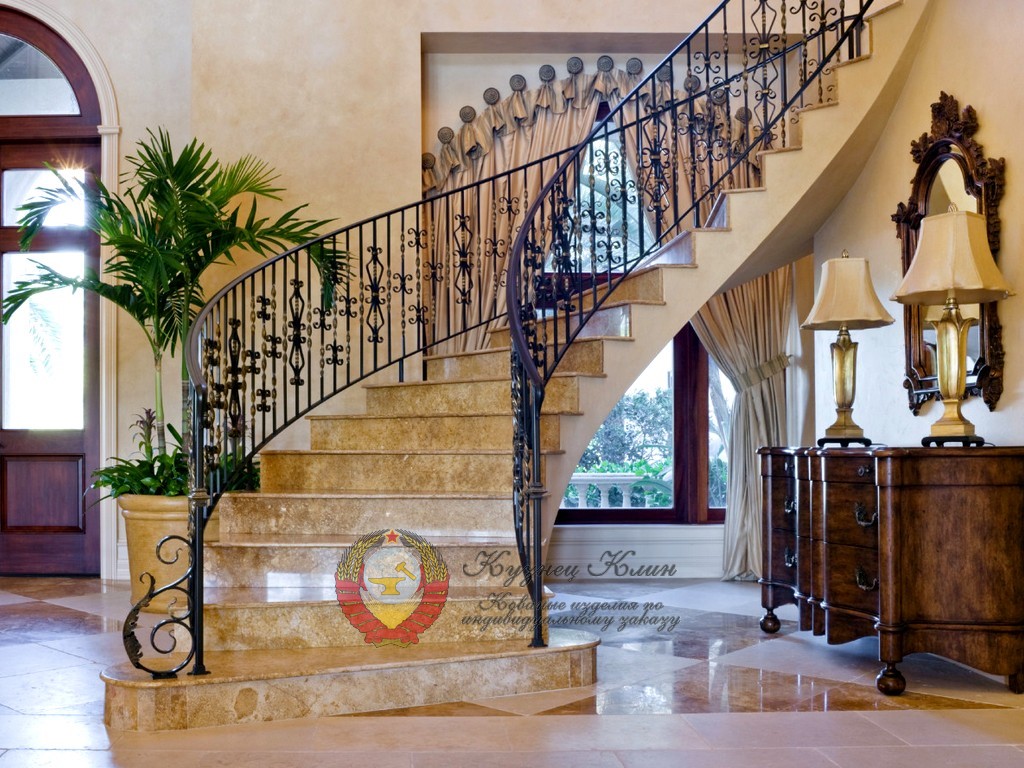 Кованые перила винт