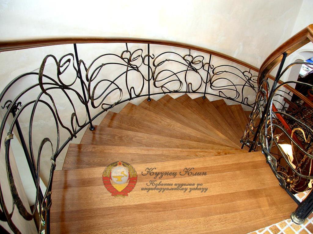 Кованые перила дуговые рисунок свободный