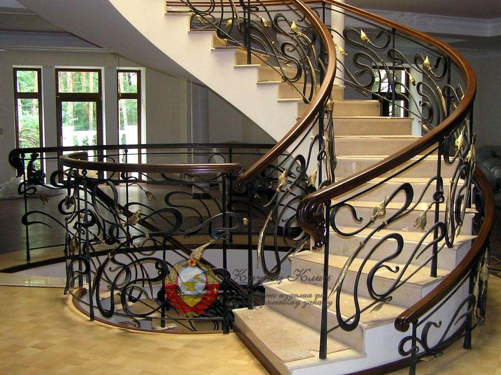 Кованые перила модерн радиальный