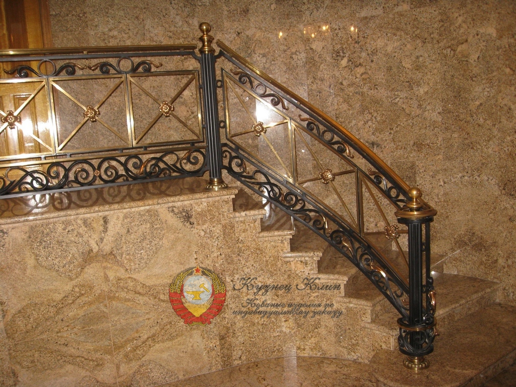 Кованые перила моряк латунь