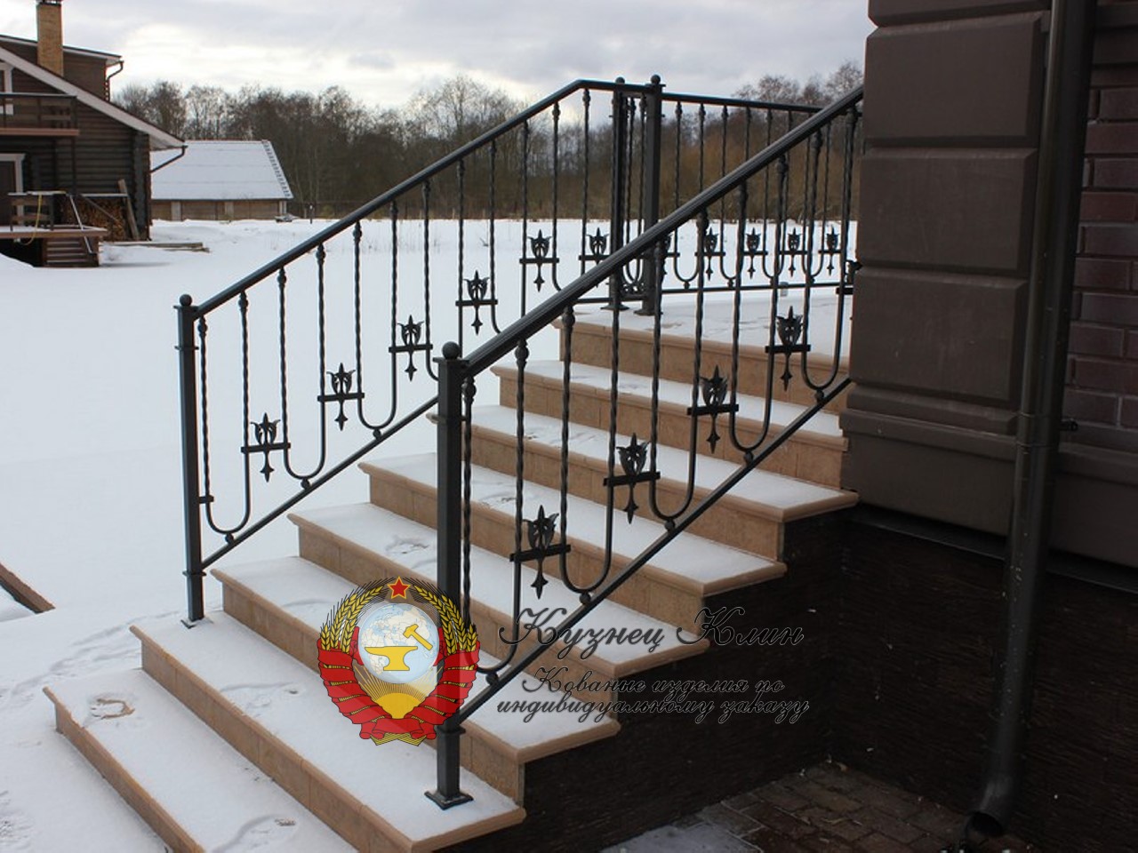 Кованые перила на уличное крыльцо
