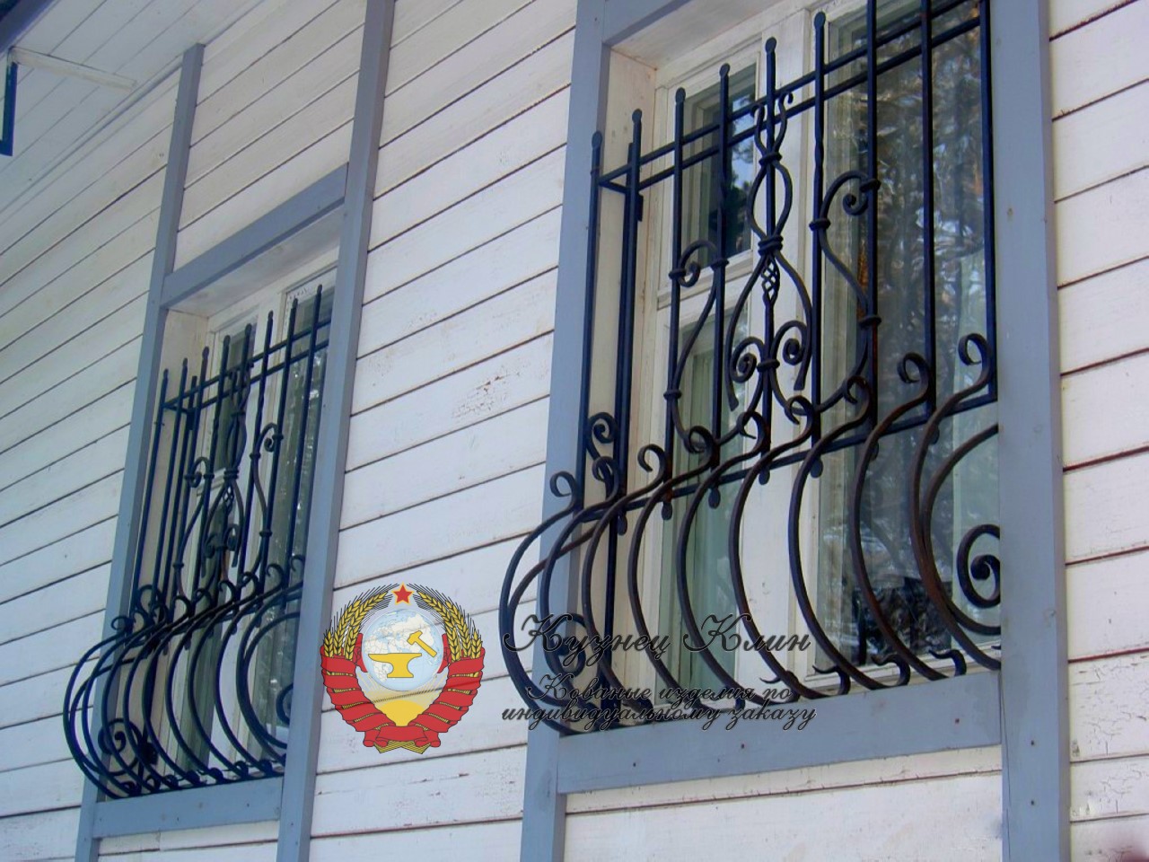 Кованые решетки в дом дутые