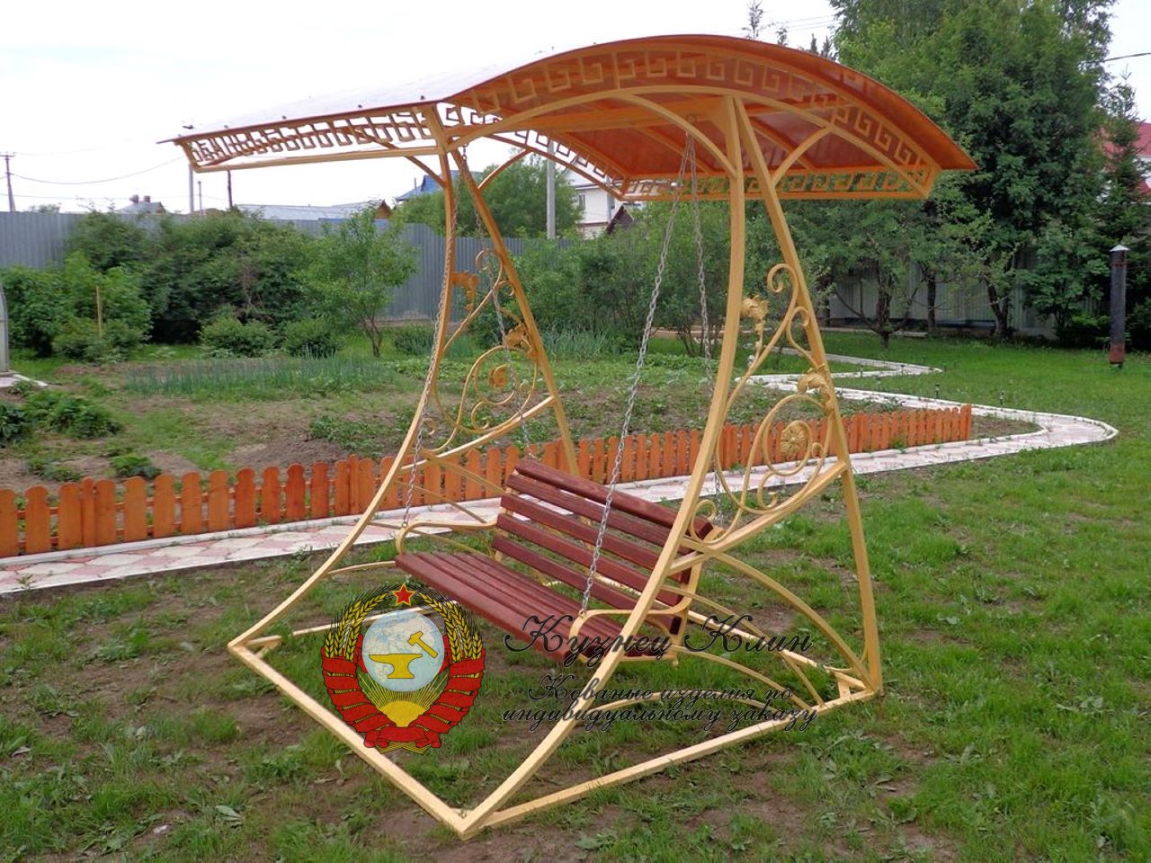 Кованые качели простые
