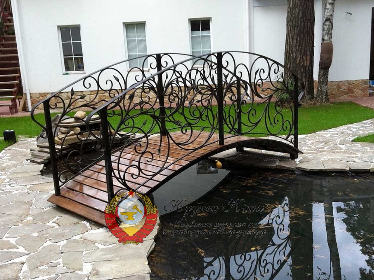 Кованый мостик декор