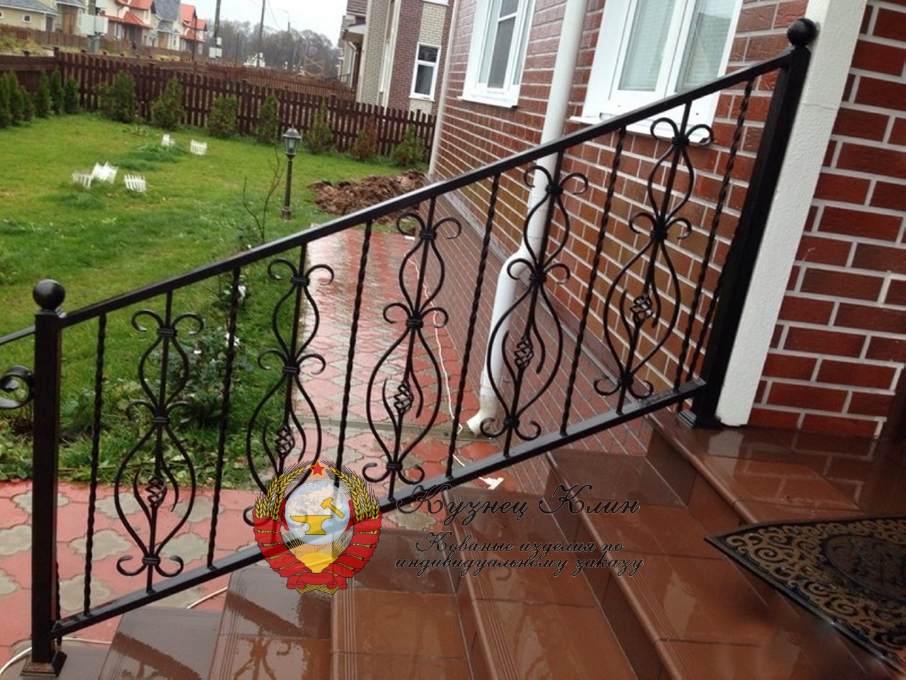 Кованые перила на уличные ступени