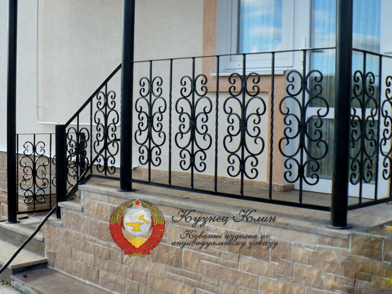 Кованые перила с балясинами